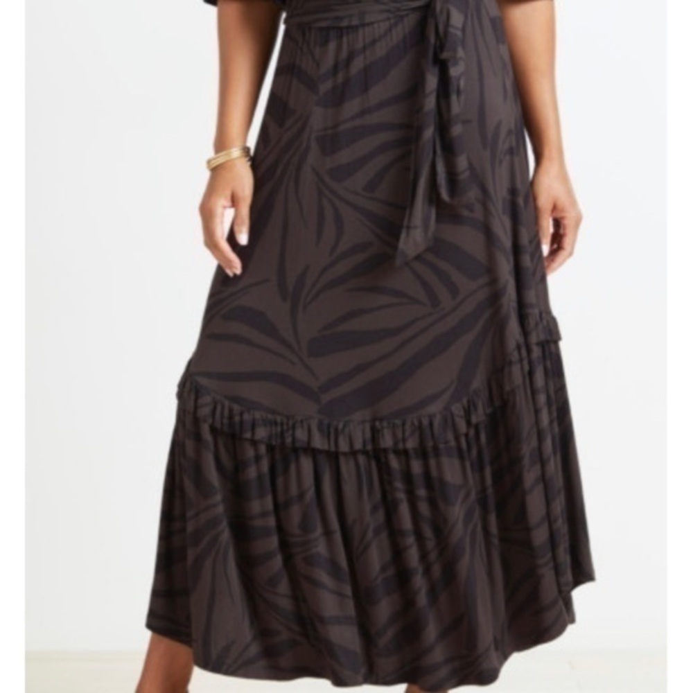 Z Supply Skirt Leisel Tropical Zebra Maxi Skirt M Evereve Animal Print NWT